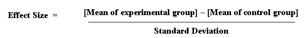 effect size formula for cohen