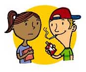 cartoon girl smoking